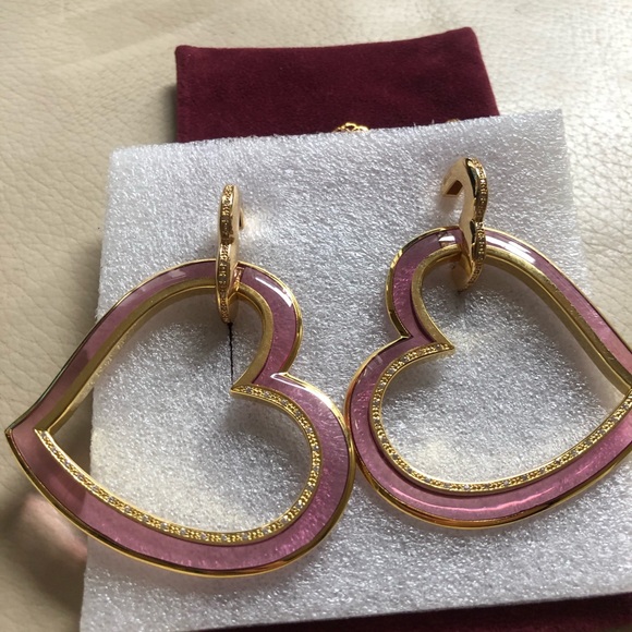 Cristina Sabatini Pink Amoroso Heart ❤️ earrings - Picture 5 of 8